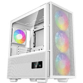 Deepcool Ch560 Digital Mid Tower High Air Flow W/ 3x140mm + 1x120mm Argb Fans Real Time Dual Status Digital Display White - CompuMe